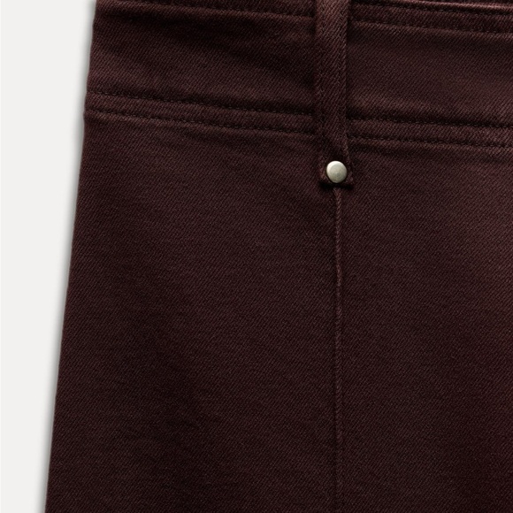 Zara Burgundy Wide Leg Pants - Picture 10 of 12